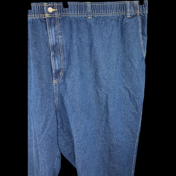 Harbor Bay Women’s Plus 6X Blue Denim Jeans Elastic Waist Straight Leg NWT - Picture 12 of 16
